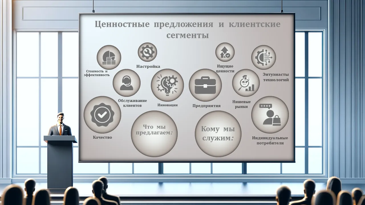 Шаблон холста бизнес-модели для Powerpoint