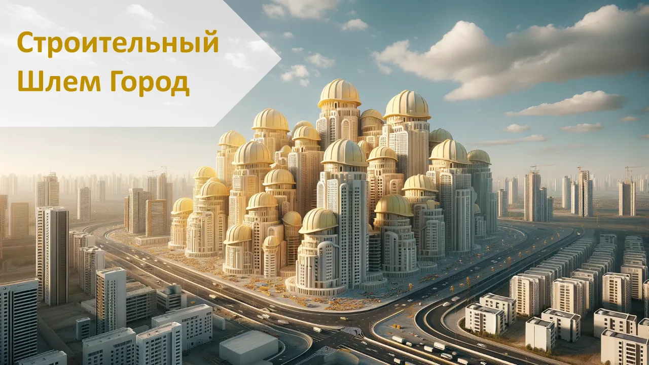 Шаблоны Powerpoint «Строительный шлем города»