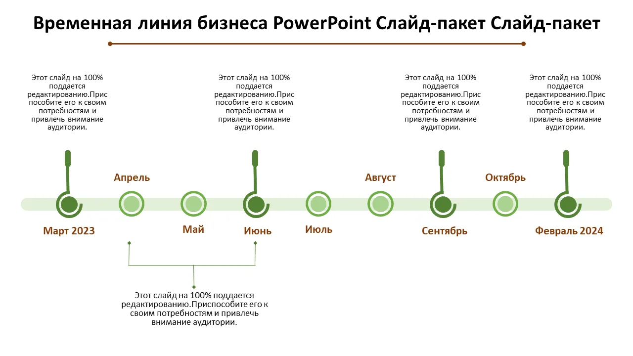 Слайд-презентация Powerpoint «Бизнес-хронология»